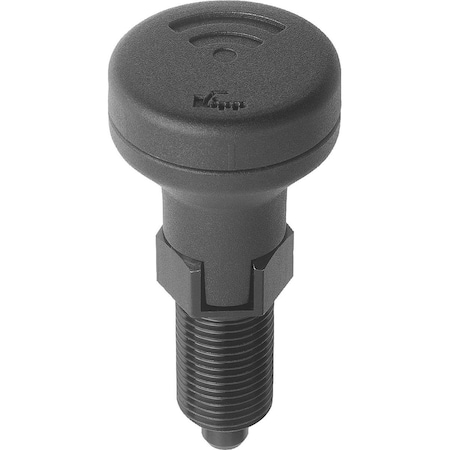 Kipp Indexing Plunger W Sensor, Size:4, M20X1, 5, D=10, Form:C W.Locking Slot Wo Locknut, Steel Hardened,  K1495.3410